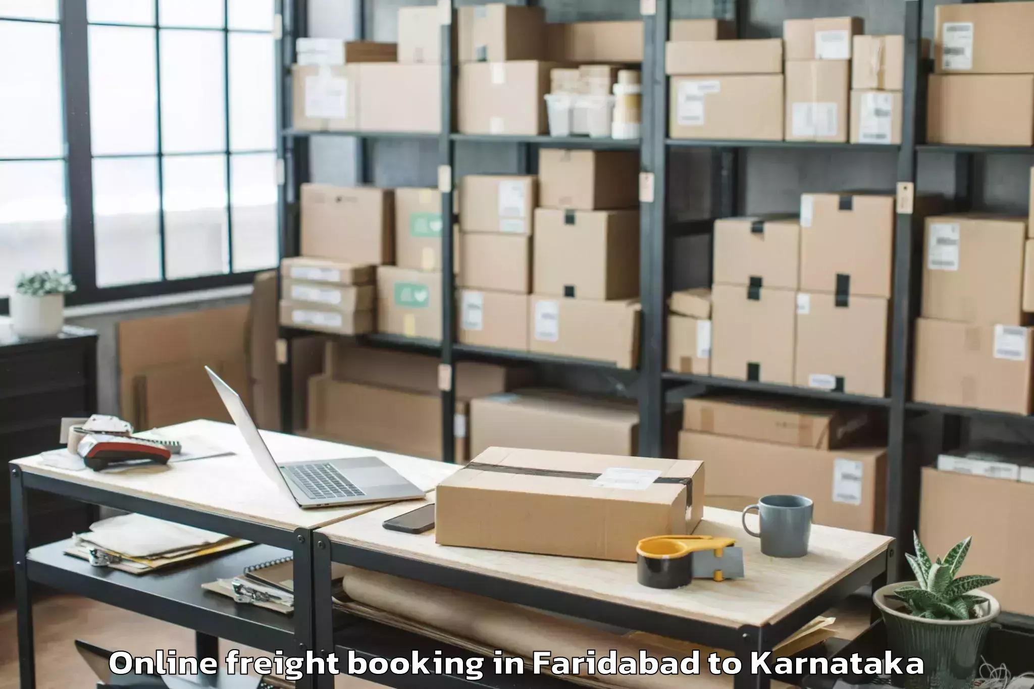 Affordable Faridabad to Tavarekere Online Freight Booking